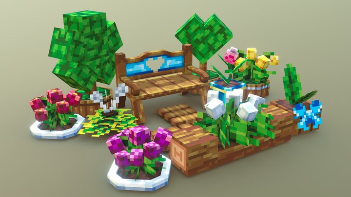Furniture Garden V1 Showcase 3D Model