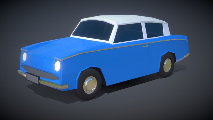 Ford Angila | Low Poly Car 3D Model