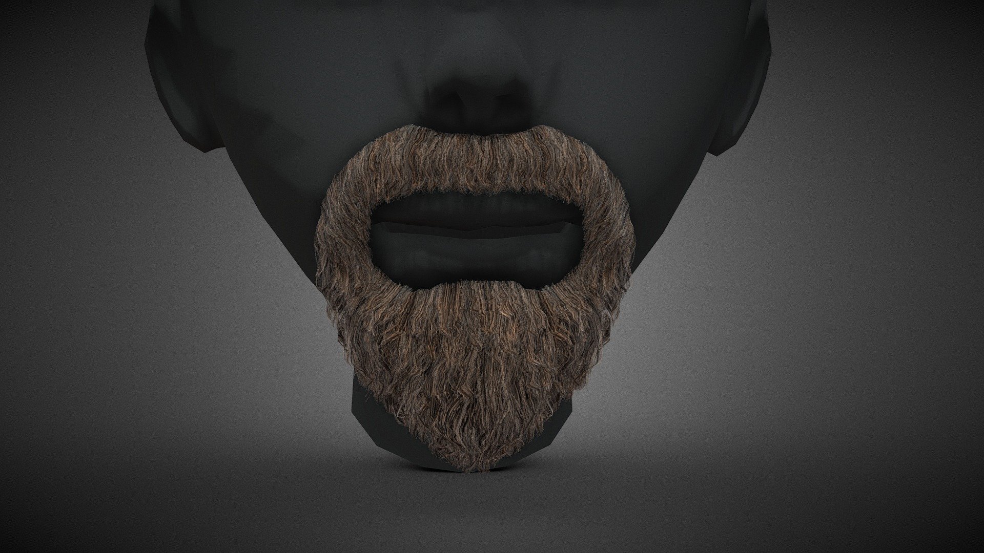 Facial Hair Cards Style 4 Circle Beard Buy Royalty Free 3D model by