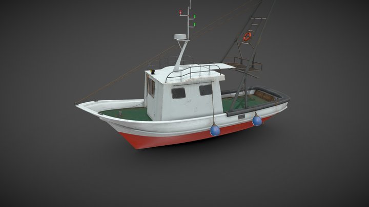 Fishing Boat PBR 3D Model