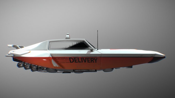 Sci Fi Car 3D Model