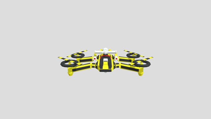 a yellow drone 3D Model
