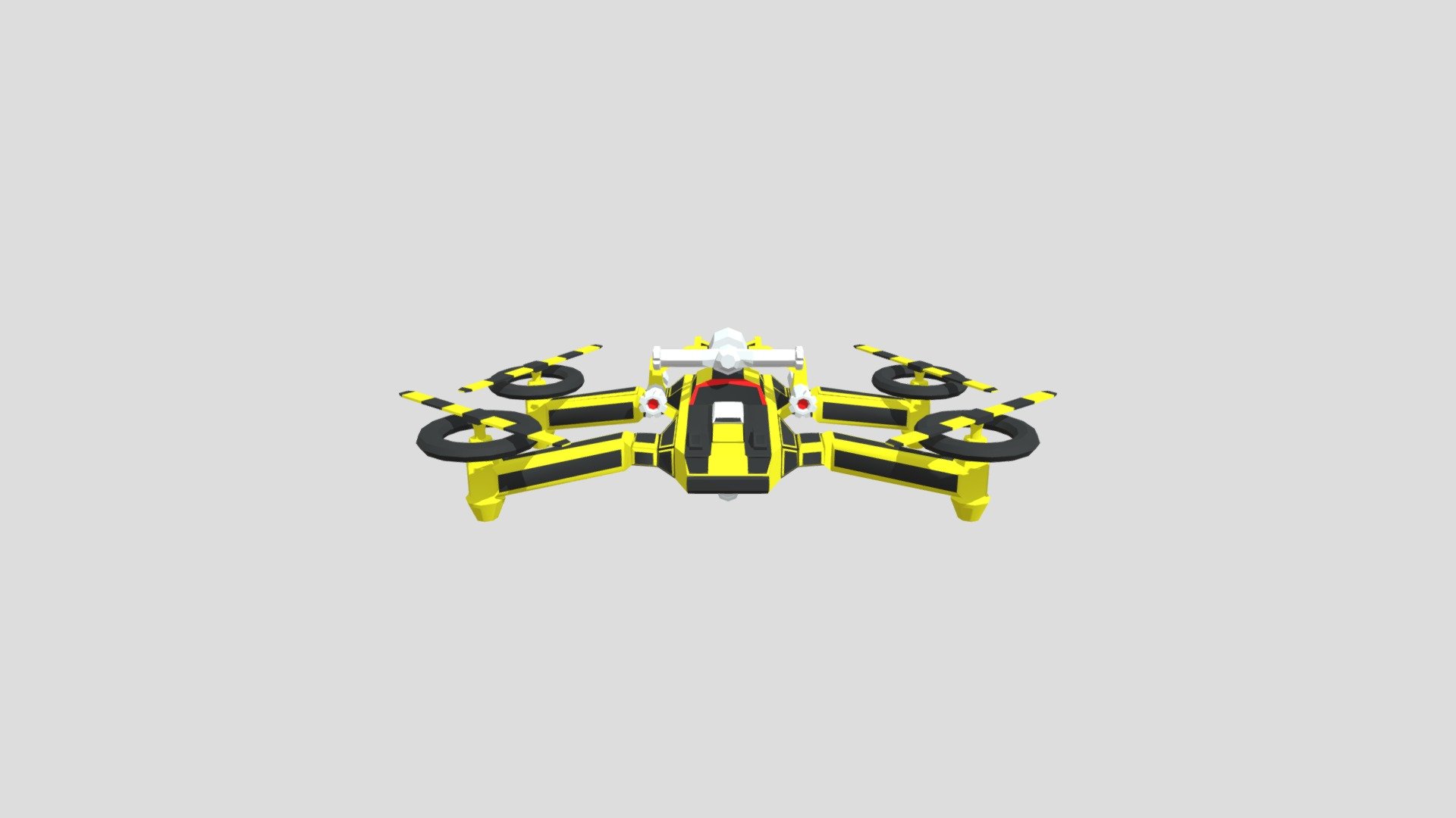 a yellow drone — Sketchfab embed 3D viewer
