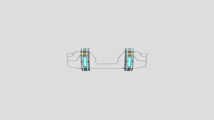 Lowpoly Sci-fi Railing / Fence 3D Model