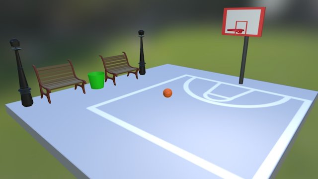 Basketball Court 3D Model
