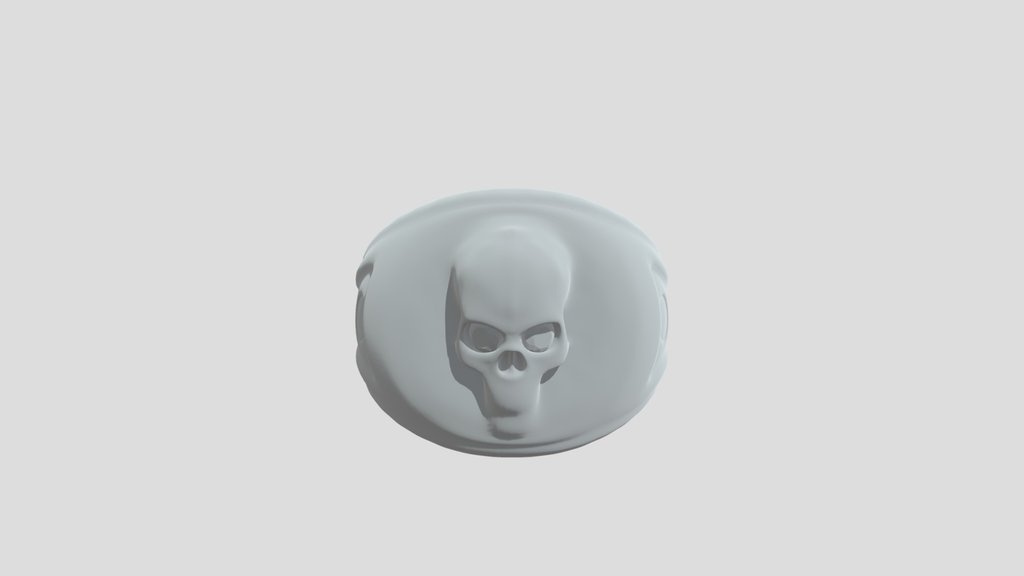 Gold Skull Signet Ring Dirty