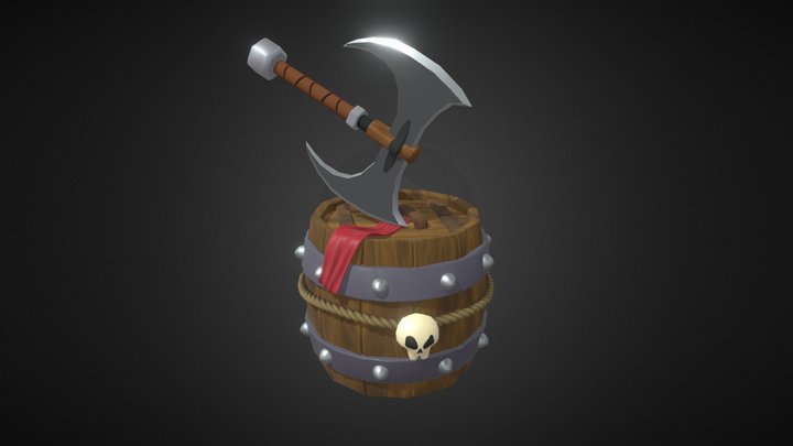 Fantasy Barrel – Kostenloses 3D-Modell STL