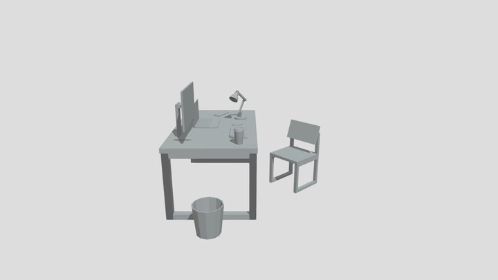 Workspace blocking 3D Model