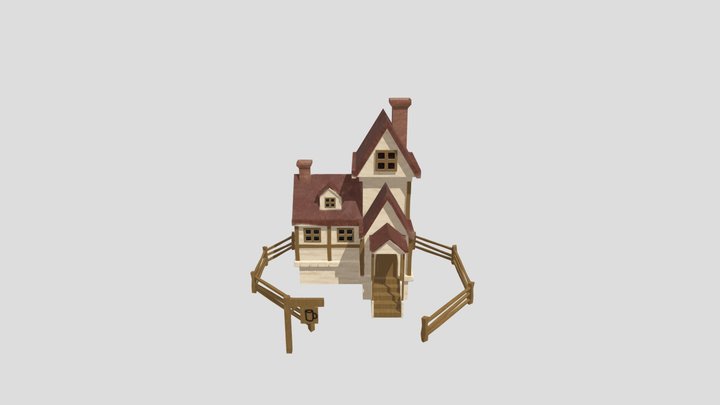 Medieval Tavern Building 3D Model