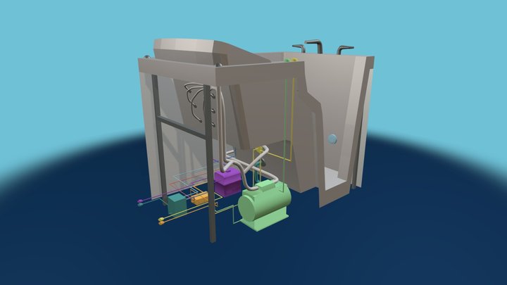 Walk-In Tub 3D Model