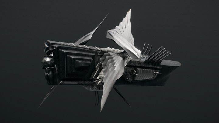 Sci-Fi Fantasy Ship Test 3D Model