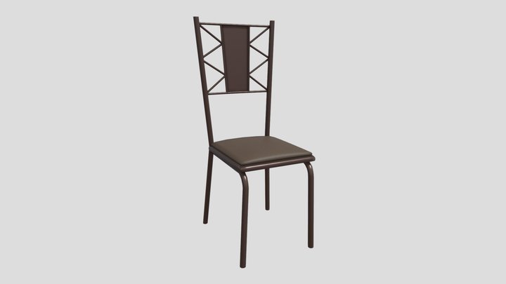 Sit_Up_Straight Metal Chair 3D Model
