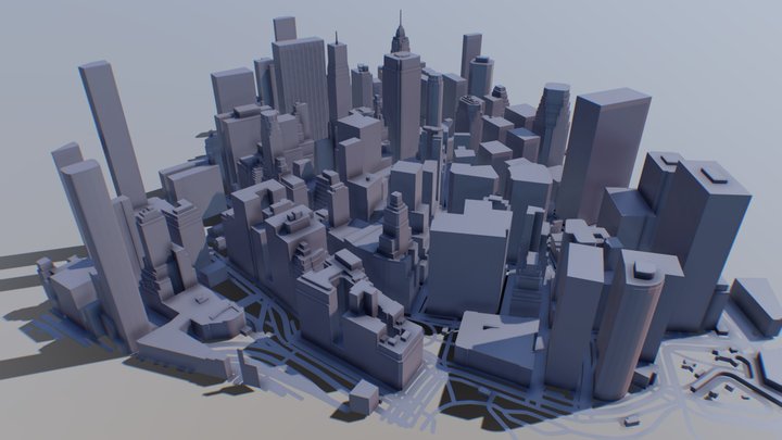New York Lower Manhattan (cmp) 3D Model
