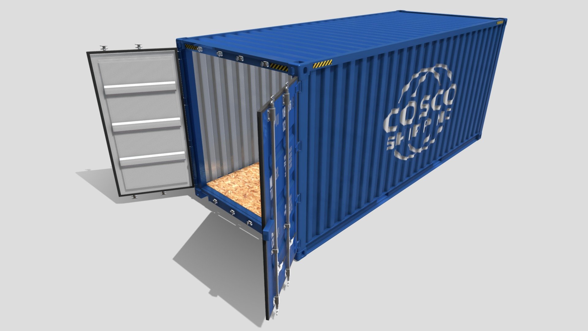 20ft Shipping Container Cosco Shipping v1 Buy Royalty Free 3D model