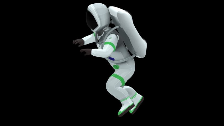Astronaut Swimming 3D Model