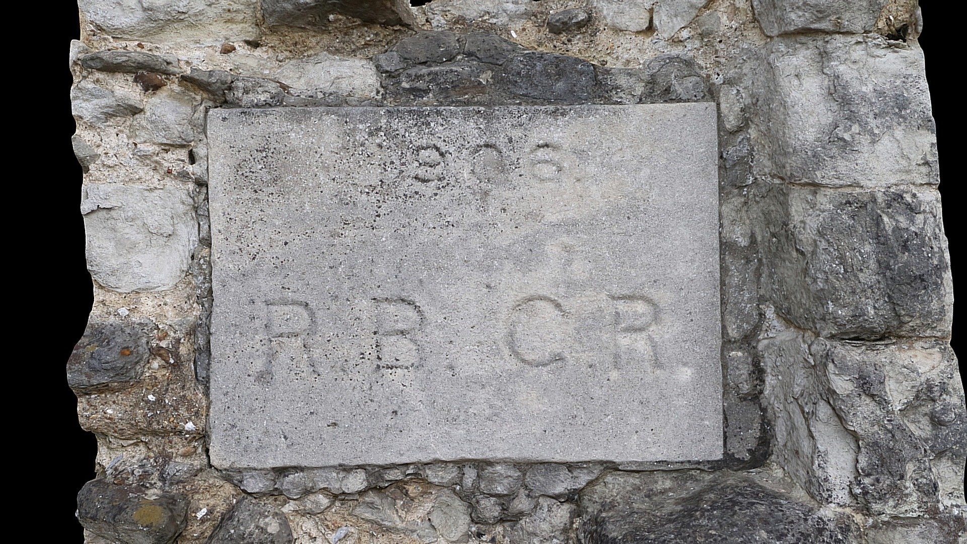 1906-plaque-Rochester Castle rriver-gateway - 3D model by Kent ...