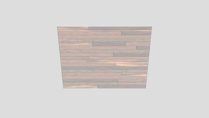 Olive Oasis Wooden Fence 3D Model