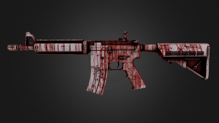 M4A4 | Bloodbath 3D Model