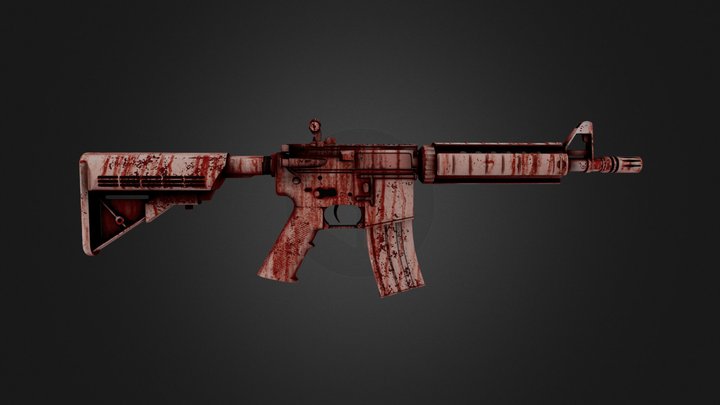 M4A4 | Bloodbath 3D Model