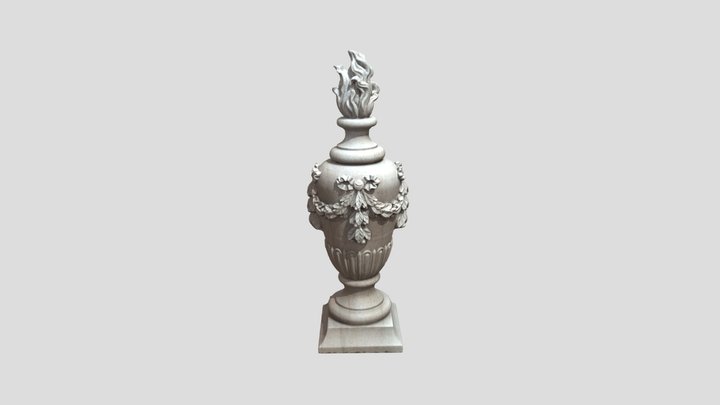 Pota Feux Guirlande Fleuri_visioneuse 3D Model