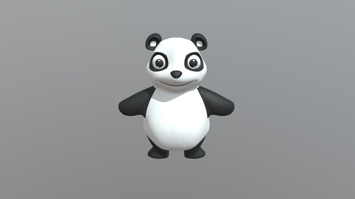 Panda Shake Head 3D Model