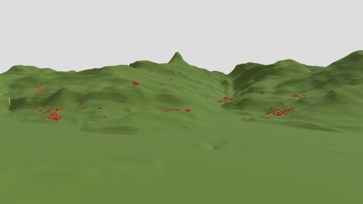 Terrain Map 3D Model
