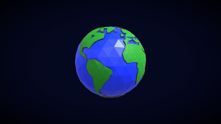 Low Poly Earth 3D Model