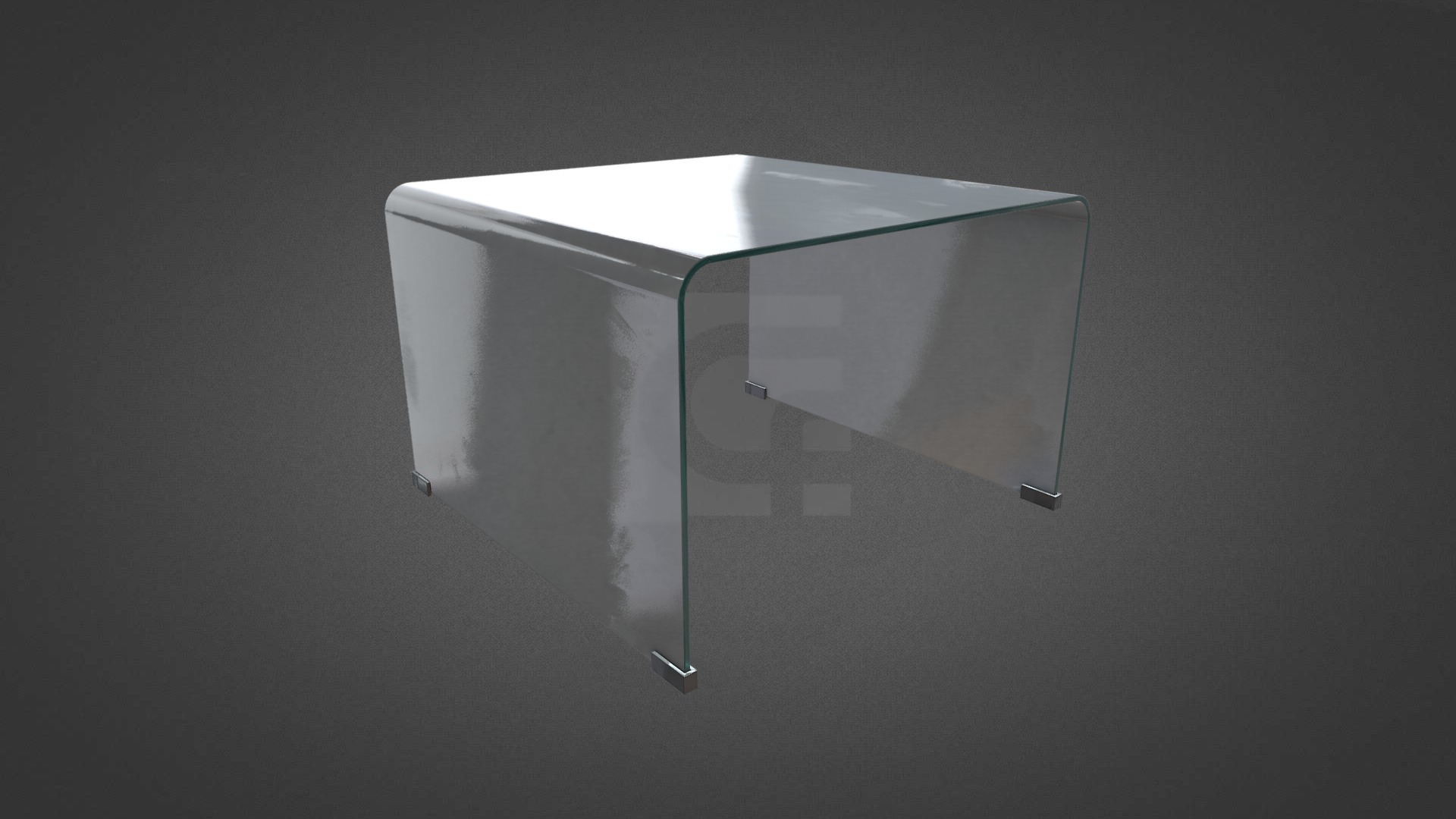 3D model Lamp Angelica Coffee Table Hire - This is a 3D model of the Lamp Angelica Coffee Table Hire. The 3D model is about a clear square with a white line.