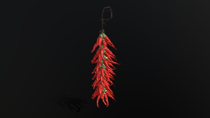 Dried Chili Hanger (long) 3D Model