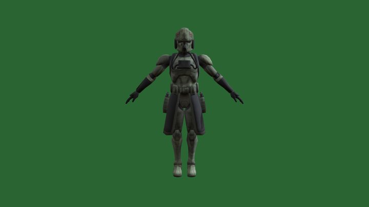 41st Green Company Pilot 3D Model