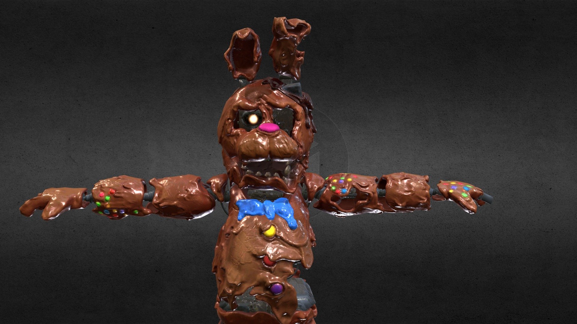 Melted Candy Bonnie  FNaF AR Mod - 3D model by the man (@_coo_)