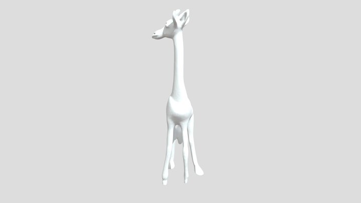 Giraffe Sculpture 3D Model