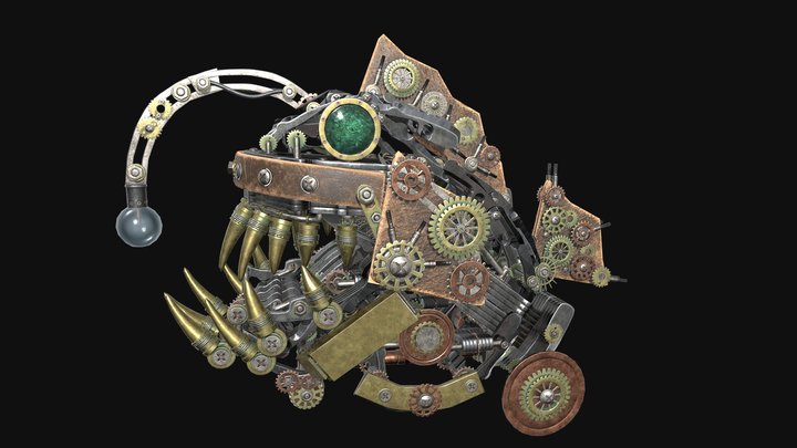 Steampunk fish 3D Model