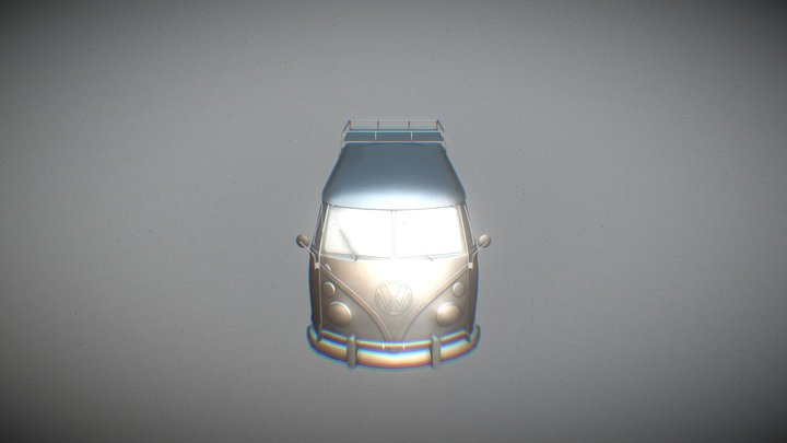 1950-volkswagen-van-custom-le-mans-car 3D Model