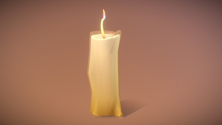Cartoon candle 3D Model
