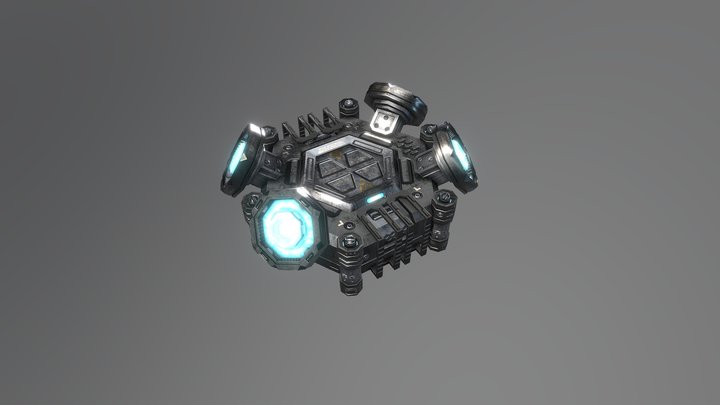 Shield Booster Module 3D Model