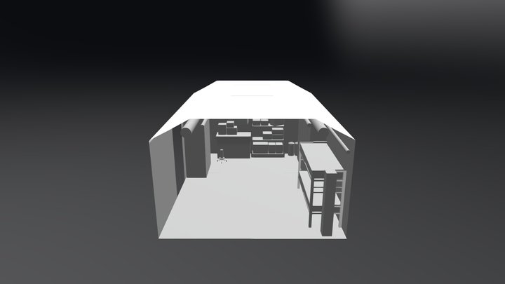 Bomb Shelter Blockout 3D Model