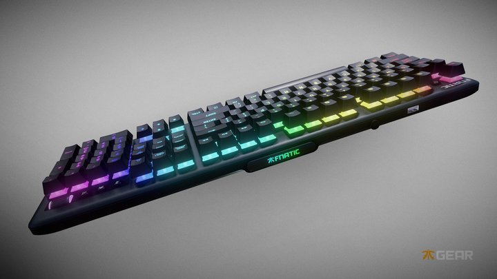 FNATIC - STREAK Gaming Keyboard 3D Model