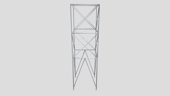 Scaffolding construction steel 3D Model