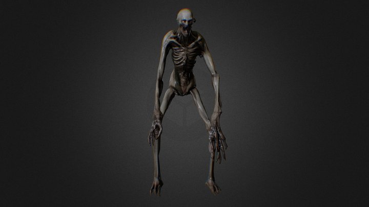 Gaunt Horror Creature – Free Creepy 3D Model 3D Model