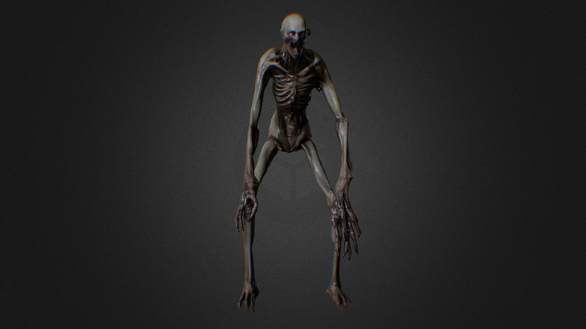 Gaunt Horror Creature – Free Creepy 3D Model