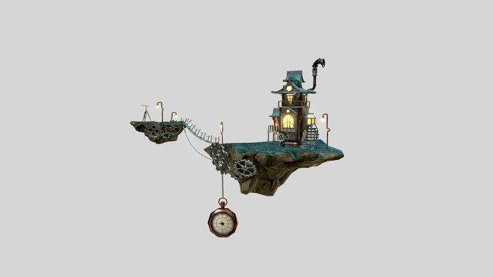 Steampunk Diorama 3D Model