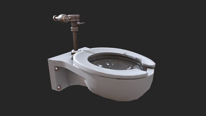 Wall Toilet 3D Model