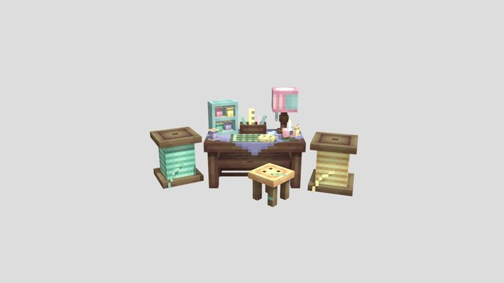 Quilter's Craft Room Set 3D Model