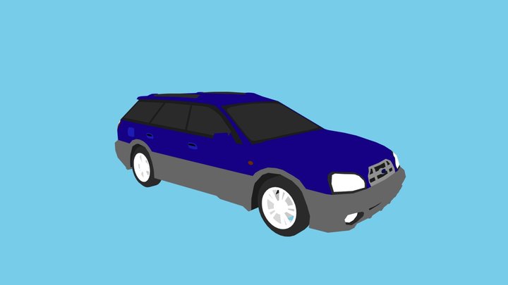 Subaru Legacy Lancaster (grey blue) 3D Model
