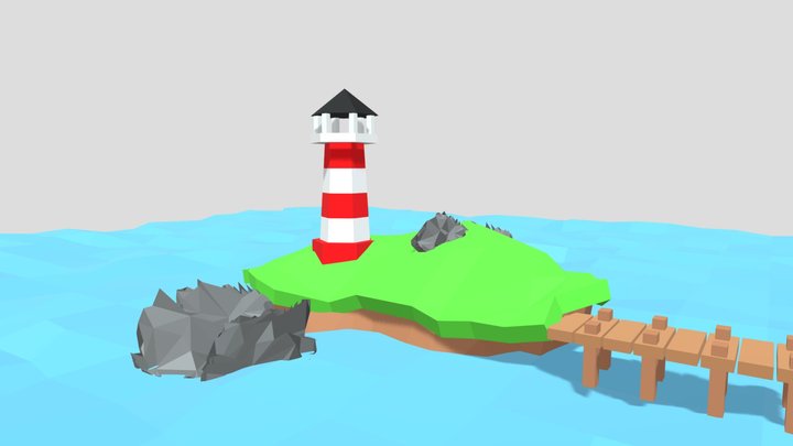 Sambro Island Lighthouse 3D Model