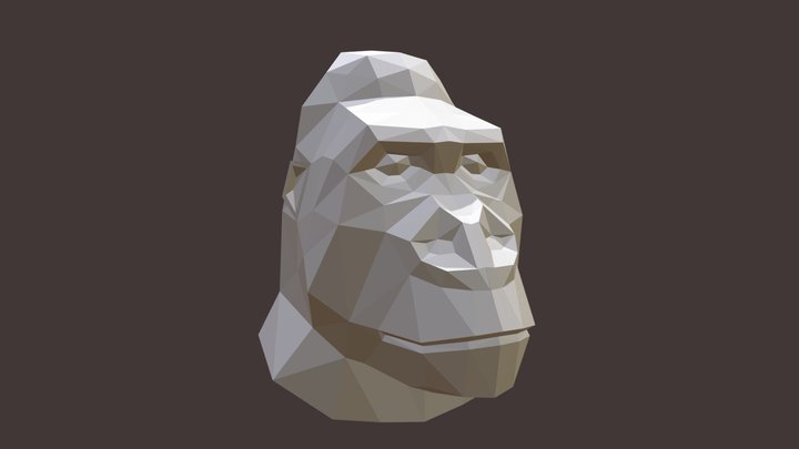 Gorilla Head for printing 3D Model