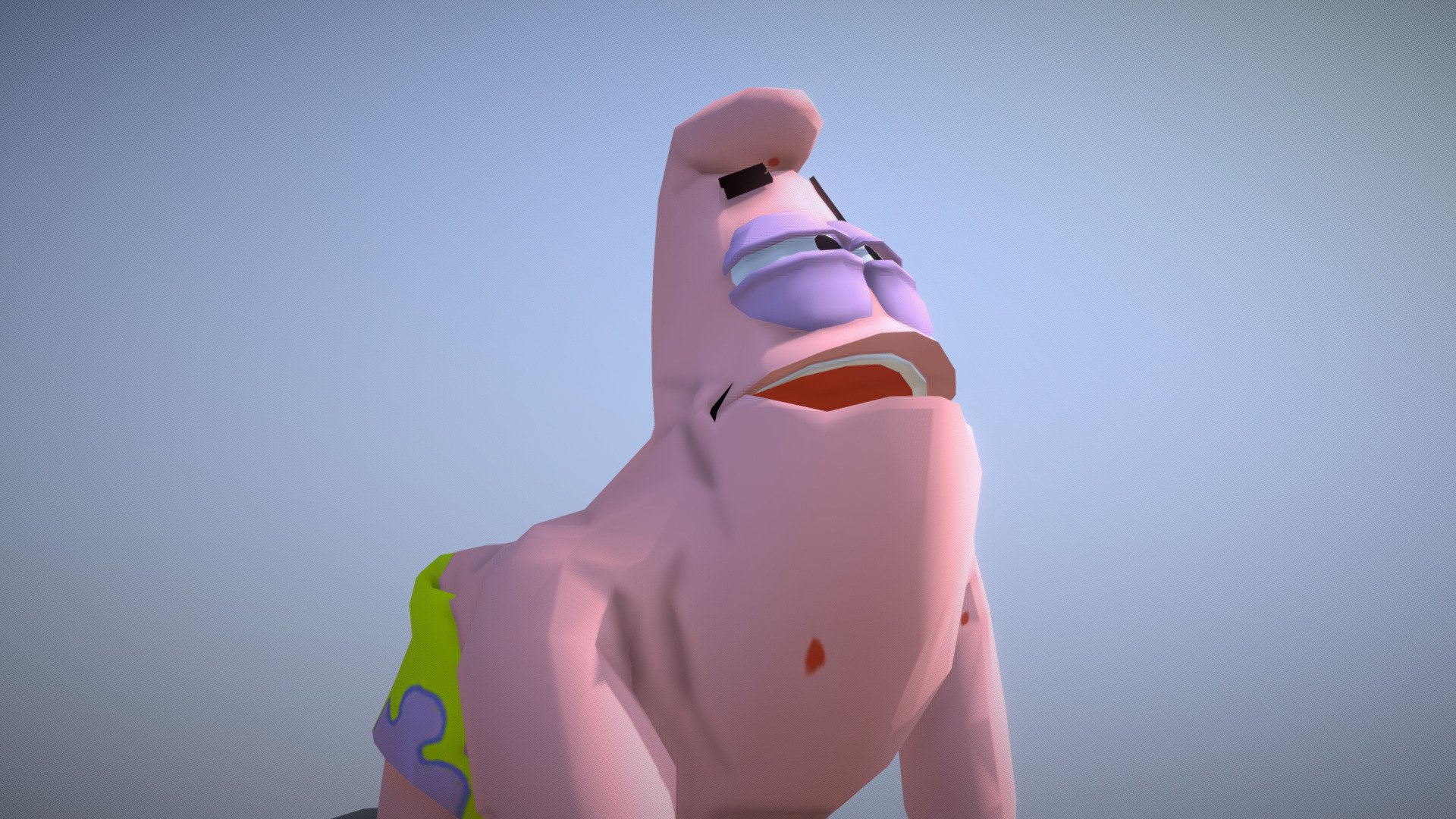 Patrick Coughing Animation - 3D model by Bryan Teng (@lazybryan ...