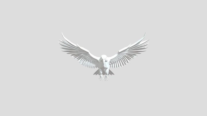 A low-poly harpy eagle 3D Model