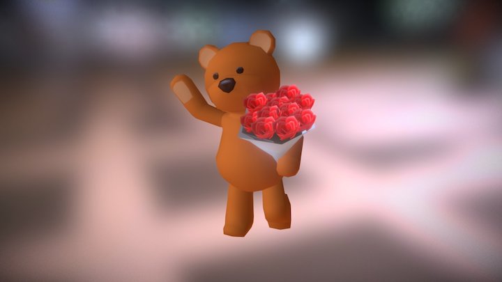 Valentine's Bear 3D Model